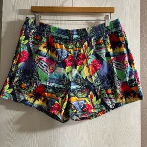 Vintage Gottex Swim Trunks Hawaiian Pattern Swimming Trunks Swim Wear Men Sz L